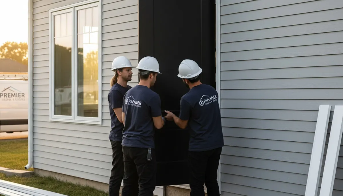 Professional door installation by vinyl siding experts in Atlanta, GA home exterior renovation
