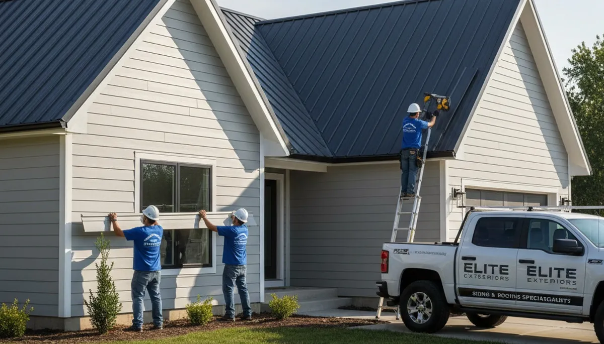 Professional metal roofing installation on home exterior in Atlanta, GA by Next Level Exteriors