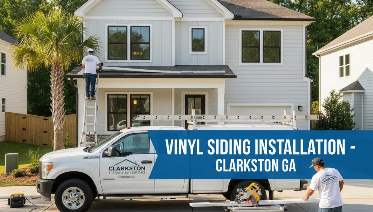Professional vinyl siding installation on home exterior in Atlanta, GA
